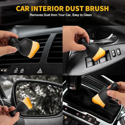 Car Detailing Brush Set, Soft Bristle Interior Cleaning Brushes for Car Dust Removal, Dashboard, Air Vent and Seat Crevice Cleaning (4Pcs) - color: 4Pcs