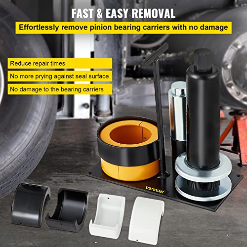 VEVOR Carrier & Pinion Bearing Puller, Compatible with Dana 30,40,50,60,70, 80, Ford 10.25" Bearings, Pinion Puller Tool with 3 Clamshells, 45# Steel Clamshell Bearing Puller for Auto Repair - style: 2-Piece Bearing