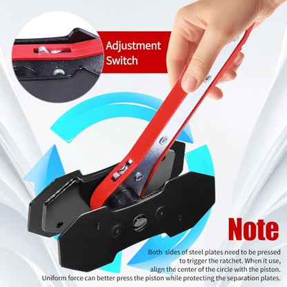 Brake Tools, Brake Caliper Compression Tool, Brake Caliper Tool, Caliper Piston Compressor Tool with 2 Heavy-Duty Caliper Hooks, Car Disc Brake Repair (Large Size red)