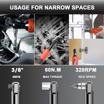 3/8" Cordless Electric Ratchet Wrench Set, 12V Power Ratchet Tool Kit With 2 Packs 2000 mAh Battery And Charger, 45 FT-LBS Battery Powered Wrench with Infinitely Variable Speeds - size: 12 V Standard New