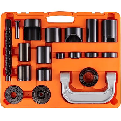 VEVOR Ball Joint Press Kit, 21 pcsTool Kit, C-Press Ball Joint Remove and Install Tools, for Most 2WD and 4WD Cars, Heavy Duty Ball Joint Repair Kit for Automotive Repairing - style: 21 PCS