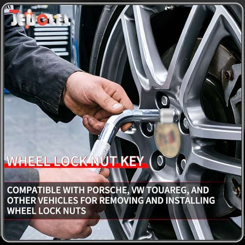 ABC-55 19Pt Outer Ring 4mm Wheel Locking Nut Key for Porsche VW | Wheel Lock Nut Socket Adapter, Anti-Theft Lug Nut Removal Tool, Anti-Theft Screw Remover, Repair Tool, Tyre Fitting, garage - color: ABC-55 Outer ring thickness: 4mm