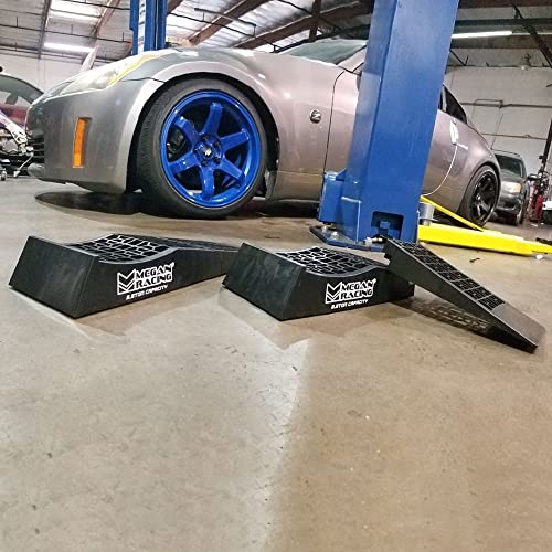 Megan 4PCS Universal Low Profile Drive-On Detachable Auto Service Ramp Black MR-RAMP-01