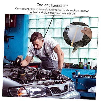 PRETYZOOM 1Set Coolant Filling Funnel Kit Spill Radiator Bleeder Tool with Fluid Stopper for Efficient Maintenance and Leak Prevention