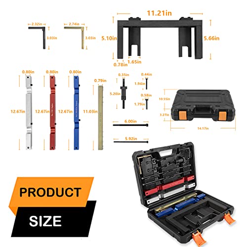 E-cowlboy Fit for BMW Timing Tool kit Master Engine Timing Vanos Cam Camshaft Locking Tool,Crankshaft Flywheel Alignment Tool Kit Compatible for BMW 2.5L 3.0L N51 N52 N53 N54 N55 Engines