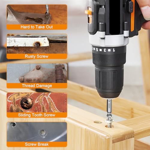 Screw Extractor Set Stocking Stuffers for Men Adults Tools Gadgets | Bolt Extractor Kit Christmas Valentines Fathers Day Birthday Gifts for Boyfriend Dad Him