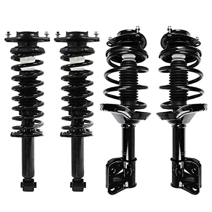Detroit Axle - 4pc Struts for 2009 2010 2011 2012 2013 Subaru Forester | Front Rear Struts w/Coil Spring Replacement Suspension Shock Absorbers - size: 4Q47130/ 4 Struts