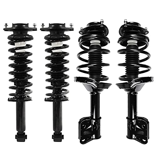 Detroit Axle - 4pc Struts for 2009 2010 2011 2012 2013 Subaru Forester | Front Rear Struts w/Coil Spring Replacement Suspension Shock Absorbers - size: 4Q47130/ 4 Struts