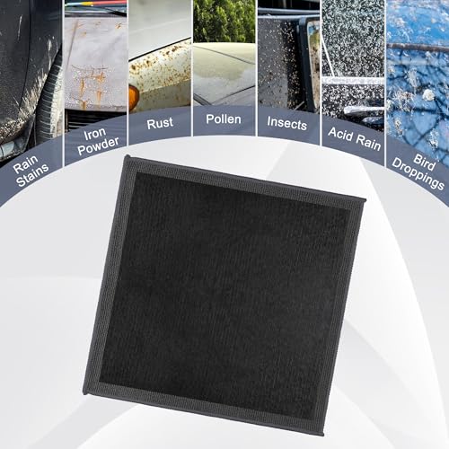 1 Pack Clay Towel 12 x 12 Inch, Gray Clay Bar Towel for Detailing | Clay Decontamination Towel for Car Paint, Reusable Synthetic Clay Bar Towel for Smooth Washing - color: Gray