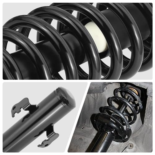Auto Dynasty Pair of Front Coil Spring Shock Strut Mount Assembly and Rear Struts Shock Absorber Compatible with Honda Accord 2008-2012, Matte Black Powdercoat