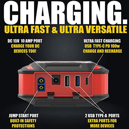 Antigravity Batteries 2000A Jump Starter – 12V Lithium Battery Booster Pack, Portable Jump Box, for up to 10.0L Gas & 8.0L Diesel Engines