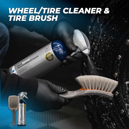 The Rag Company - Complete Wheel & Tire Cleaning Kit - Includes Wheel Cleaner, Exterior Detailing Sprays, Microfiber Towels, Brushes, Applicators - 15 Piece Kit