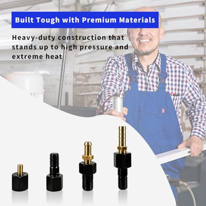 Fuel System Test Fitting Adapter Kit for 5.9L Cummins Diesel, Compatible with 9011 9012 9013 9014, CNC Machined High Pressure Leak Detection Tool Set, Solid Brass Construction