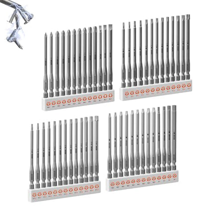 Geinxurn 52Pieces Fixedge Screwdriver Bit Set, 4Inches Magnetic Alloy Steel Phillips/Slotted/Square/Torx/Hex/Security Torx Insert Power Bits Tips with Storage Organizer for Home Repair - style: FXMX100-052