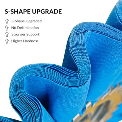 10" S-Shape Airway Buffing Wheel with 5/8" Arbor Flange-Free Hub，Blue Buffing Wheels for Angle Grinder, Heavy Cutting Metal Polishing Wheels for Aluminum Wheel Stainless Steel Surface Prep - color: Course Polishing