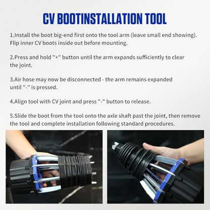 MRCARTOOL CV Boot Expander Tool 85-113Psi for Toyota Ford Nissan Drive Shaft - size: Expander Tool