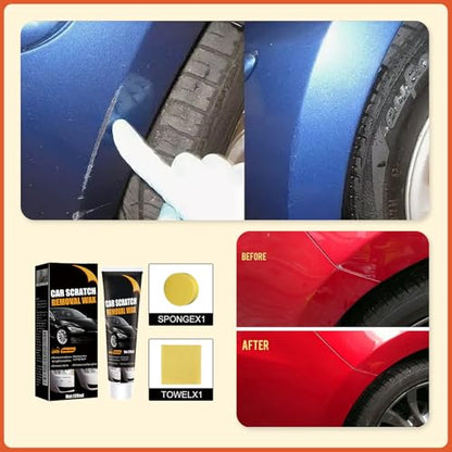 Scratch Removal Wax, 1PC Scratch Remover for Vehicles, Containing Wiping Sponge Car Paint Scratch Repair Polishing Wax