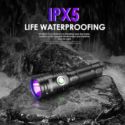 Home Safety 1602 395nm UV Flashlight Blacklight Portable Black Light for for Pet Urine Finding & Mineral, Antique Detection, Scorpion Search, etc (1602_UV395nm)