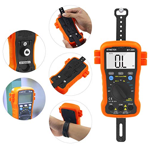 BTMETER BT-39K Digital Multimeter with Case, 4000 Count Volt Ohm Amp Tester, Auto ranging Voltmeter DMM for AC/DC Current, Voltage, Resistance Frequency, with NCV, Continuity, Diode, Auto Backlight