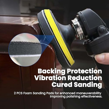 6 Inch 81 Pcs Wet Dry Sanding Discs Hook and Loop Foam Backing Pad, Waterproof Sandpaper Silicon Carbide for Random Orbital Sander, Automotive Wood Metal Polishing & Sanding 320-5000 Assorted Grit