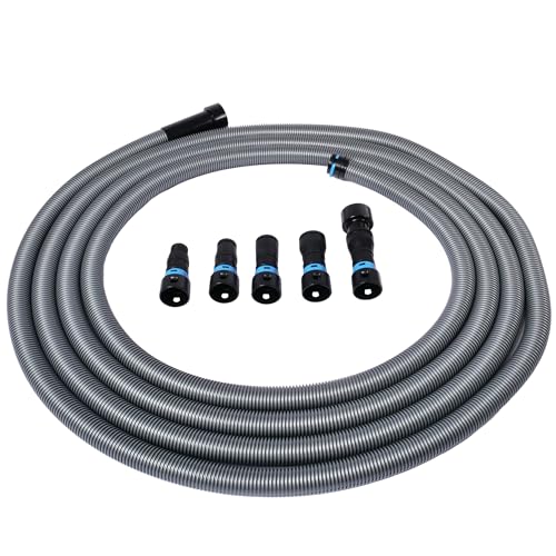 Cen-Tec Systems 94731 Quick Click 30 Ft. Hose for Home and Shop Vacuums with Expanded Multi-Brand Power Tool Adapter Set for Dust Collection - size: 30 Ft. Hose