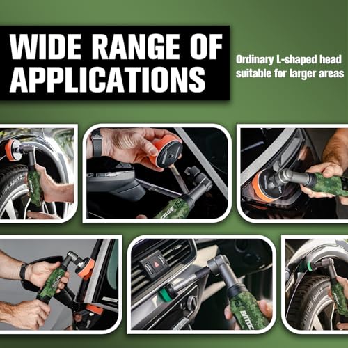 BATOCA S6 Mini Cordless Polisher for Car Detailing, 2x2.0Ah Batteries, Rotary Buffer, 12mm Dual Action Polisher 1-3 Inch, 2 Different Speeds Heads Systems, 4.2k-21k&1-5k RPM Camouflage Pattern Style - size: Camouflage Pattern Style with 2 batteries