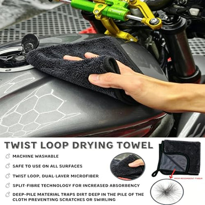 Sutekus 8Pcs Car Wheel Cleaning Kit, Tire & Rim Detailing Set with Hard Reach Bendable and Stiff Tire Brushes, Microfiber Mitt & Towel for Car Motorcycle SUV