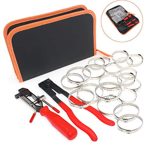 CV Boot Clamp Tool 22PCS CV Boot Plier For UTV Car Maintenance | CV Boot Clamp Pliers 22-Piece CV Joint Boot Clamp Tool Kit