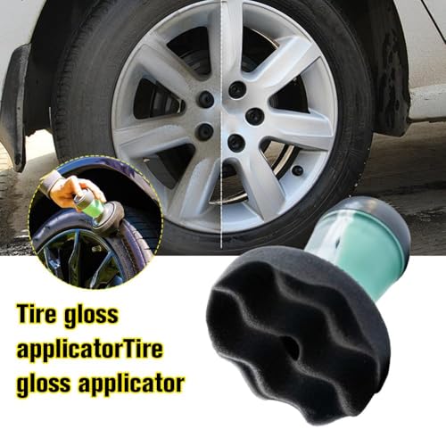 Tire Shine Applicator, Reusable Car & Truck Tire Dressing Applicator for No-Drip,Car Washing Applicators Pad for Applying Tire Shine,Works with All Tire Shine & Gels,Car Detailing Tool (1)