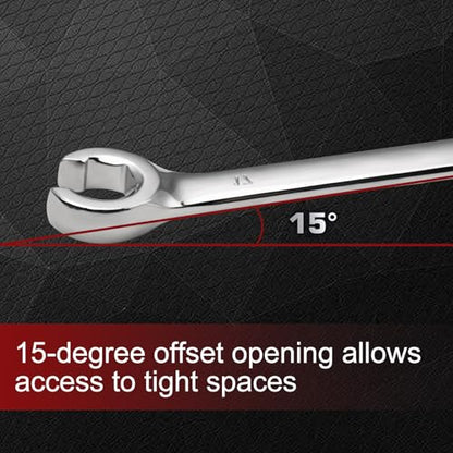 Flare Nut Wrench 15mm x 17mm Double Open End 45 Steel Metric Brake Line Wrenches 15-Degree Offset Design for Removing and Onstalling Nuts in Automotive, Plumbing, and Industrial Applications - size: 15*17mm