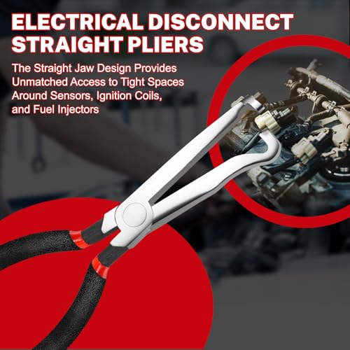9 PCS Automotive Electrical Disconnect Pliers Kit, High-Carbon Steel Electrical Terminal Connector Separator Removal Clip Set with 37960/37980 Plier, Auto Test Pen, Terminal Pin Repair Tool - size: 9Pcs Connector Disconnect Pliers Kit