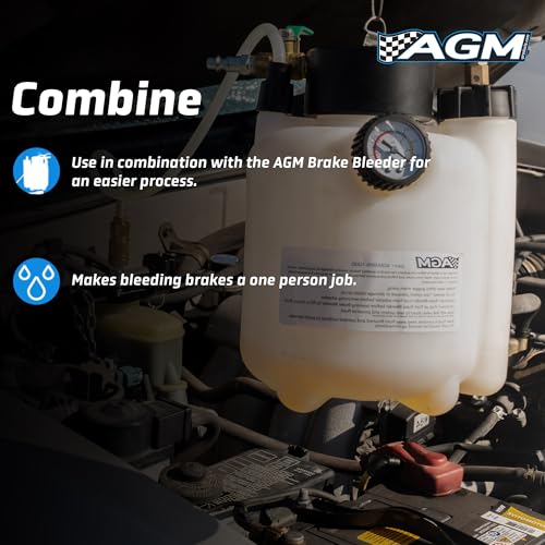 AGM Brake Bleeder Adapter – Universal Reservoir Cap | Brake bleeder adapter, adjustable reservoir cap, fits most round master cylinders