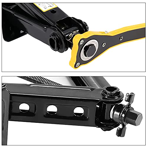 JOIKIT 2 Pack 1.5 Tons 3307 Lbs Capacity Scissor Jack, Car Jack with 2 Ratchet Handles, Car Scissor Jack Lift for Wagon, Van, SUV, Truck, Max Height 15 Inches