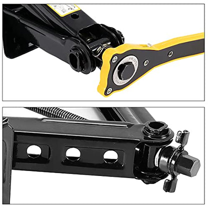 JOIKIT 2 Pack 1.5 Tons 3307 Lbs Capacity Scissor Jack, Car Jack with 2 Ratchet Handles, Car Scissor Jack Lift for Wagon, Van, SUV, Truck, Max Height 15 Inches