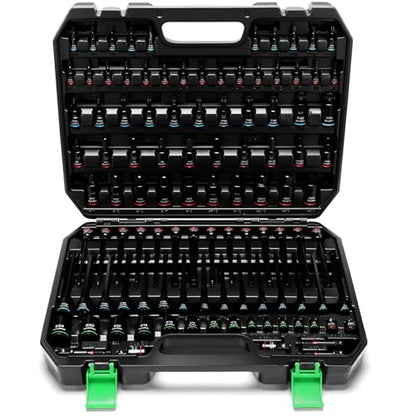 TecoTek 105PCS Master Allen and Torx Bit Socket Set, Hex/Tamper Proof Torx/E-torx Bit Set,1/4", 3/8" and 1/2" Drive, CR-V & S2 Steel, Includes E4 - E24, TT6-TT70, Socket/Drill Adapter - size: Hex/Tamper Proof Torx/E-torx Bit Socket