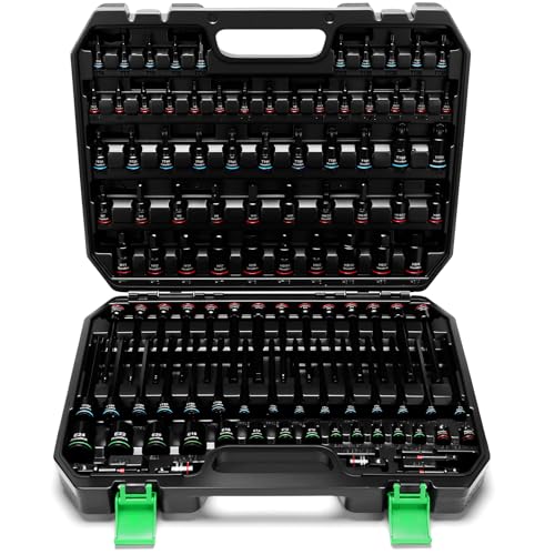 TecoTek 105PCS Master Allen and Torx Bit Socket Set, Hex/Tamper Proof Torx/E-torx Bit Set,1/4", 3/8" and 1/2" Drive, CR-V & S2 Steel, Includes E4 - E24, TT6-TT70, Socket/Drill Adapter - size: Hex/Tamper Proof Torx/E-torx Bit Socket