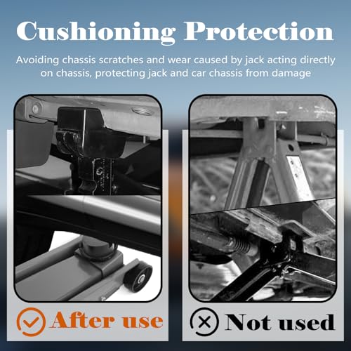 4PCS Pinch Weld Jack Pad Kit Rubber,Anti-Slip Heavy Duty Jack Stand Pads Fit 2-3 Ton Floor Jacks,Pinch Weld Jacks Adapter Car Accessories for Providing Cushioning Protection