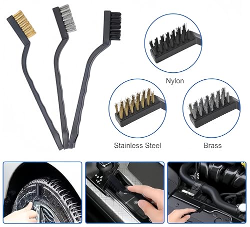 10pcs Auto Car Detailing Brush Set，Professional dusting Brush Suitable for Interior and Exterior car Decoration，Dust Removal and Cleaning Tools