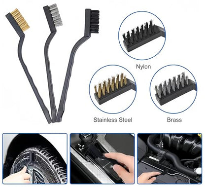 10pcs Auto Car Detailing Brush Set，Professional dusting Brush Suitable for Interior and Exterior car Decoration，Dust Removal and Cleaning Tools