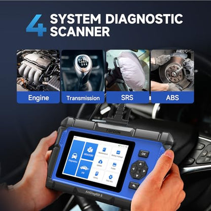 TOPDON AD600S OBD2 Scanner, Engine ABS SRS Transmission Diagnostic Tool | Lifetime Free Upgrade, 9 Reset Services Scan Tool, CAN-FD, Oil/Brake/BMS/SAS/DPF/TPMS/ETS Reset/ABS Bleeding, Injector Coding