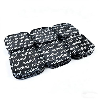 Radial Tire Patch, 2.24" x 2.24" (57x57mm) 36 pcs, Extra Large Heavy Duty Round Patches, Repair Kit for Truck, Car, Tractor Inner Tires, Black with Blue Poly Backing - size: 2.24" x 2.24" 36pcs