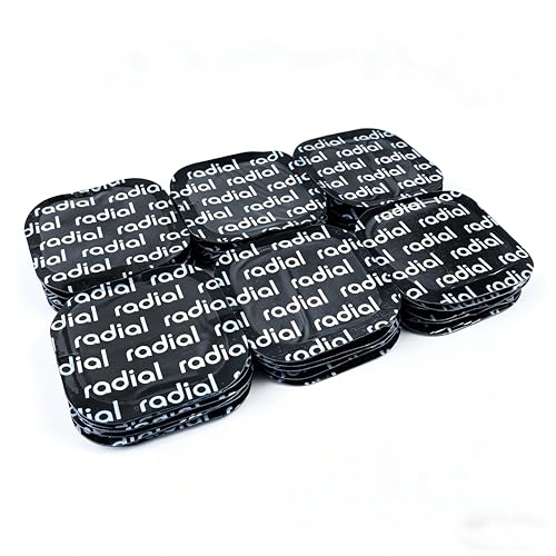 Radial Tire Patch, 2.24" x 2.24" (57x57mm) 36 pcs, Extra Large Heavy Duty Round Patches, Repair Kit for Truck, Car, Tractor Inner Tires, Black with Blue Poly Backing - size: 2.24" x 2.24" 36pcs
