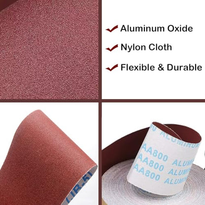 Emery Cloth Roll, 5 Grits 1'' x 26' Sand Paper Roll with Dispenser, 150 240 320 400 600 Grit Sandpaper Assortment, Wet Sanding Paper for Metal Automotive Furniture Wood - style: 5rolls 8m