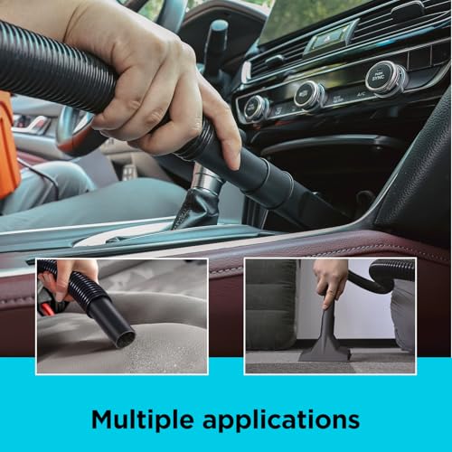BLACK+DECKER 2.5 Gallon Shop Vac, 3 HP Wet Dry Vacuum with Powerful Suction, Portable for Garage Car and Home Use, Pet Hair Cleaning, Accessories Included, BDXV18134PA - size: 2.5 Gallon 3 HP