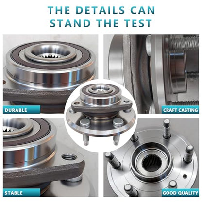 513277 Front Rear Wheel Bearing Hub Assembly for Buick Enclave 2008-2017, Chevrolet Traverse 2009-2017, GMC Acadia Limited 2007-2017, Saturn Outlook 2007-2010 (2PCS) - size: 513277