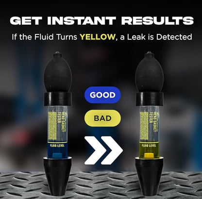 Gold Label Combustion Leak Test Fluid – 500ml (16.9 oz) | Head Gasket Tester Liquid for Gas & Diesel Engines | 100+ Tests | Fast Leak Detection for Cracked Heads, Blocks, Gaskets - style: Fluid (16.9 oz)