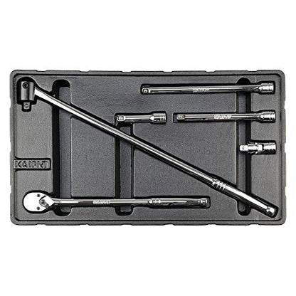 K501 3/8-Inch Drive Long Handle Ratchet & Breaker Bar Set, 6-Piece