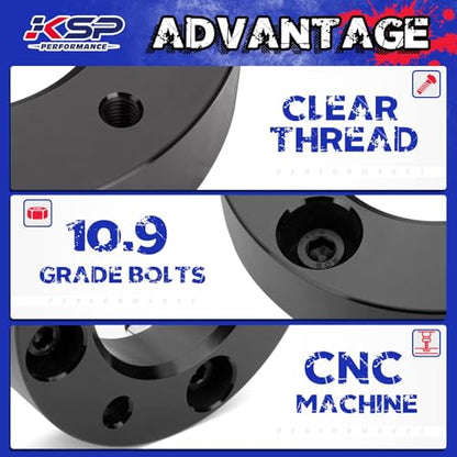KSP 3 Inch Ram 1500 Leveling Kits, Fits 2009-2026 Ram 1500 4WD 4x4, 3" Forged Front Strut Spacers Raise 3in, 2005-2011 Dakota 2WD 4WD, 2006-2009 Raider 2WD 4WD, Aluminum Suspension Lift Kits - size: 3"F, style: Front