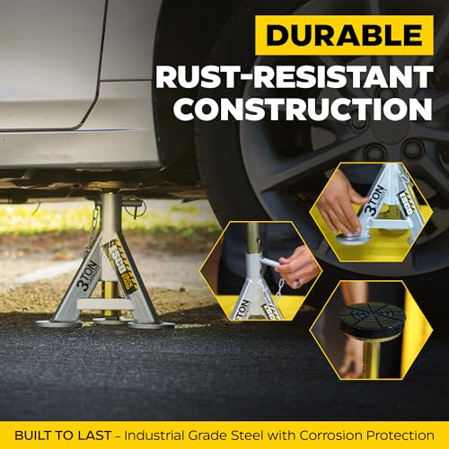 ESCO 3 Ton Performance Shorty Low Profile Jack Stands, 1 Pair - style: Low Profile