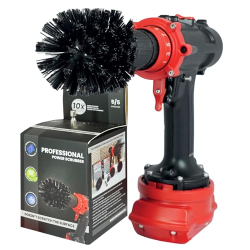 Premium Drill Brush Professional – Ultra-Stiff 3.5 in Black | Scratch-Free Heavy-Duty Cleaning Brush for Concrete, Brick, Stone, Metal, Masonry, Garage, BBQ Grills, Rust and Construction Tools - color: Black, size: 3,5in